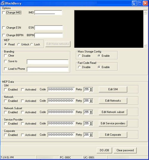 furious blackberry unlocker, unlock, change imei on blackberry mobile phones