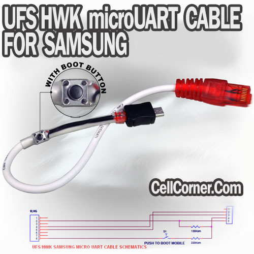 samsung c3300 c3303 boot repair cable with ignition button
