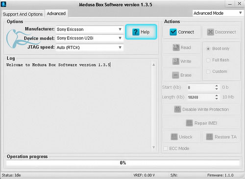 Medusa pro box software screenshot