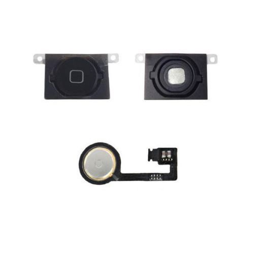 BLACK HOME MENU BUTTON FLEX CABLE + KEY CAP ASSEMBLY FOR APPLE IPHONE 4S