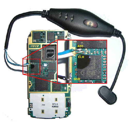 nokia n95 hammer unlock clip testpoint procedure (clip connection )