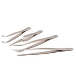 



 Description 
 These stainless steel tweezers are great for PC board assembly. One of...
